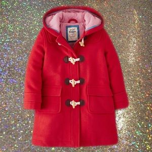 Mini Boden wool blend toggle coat